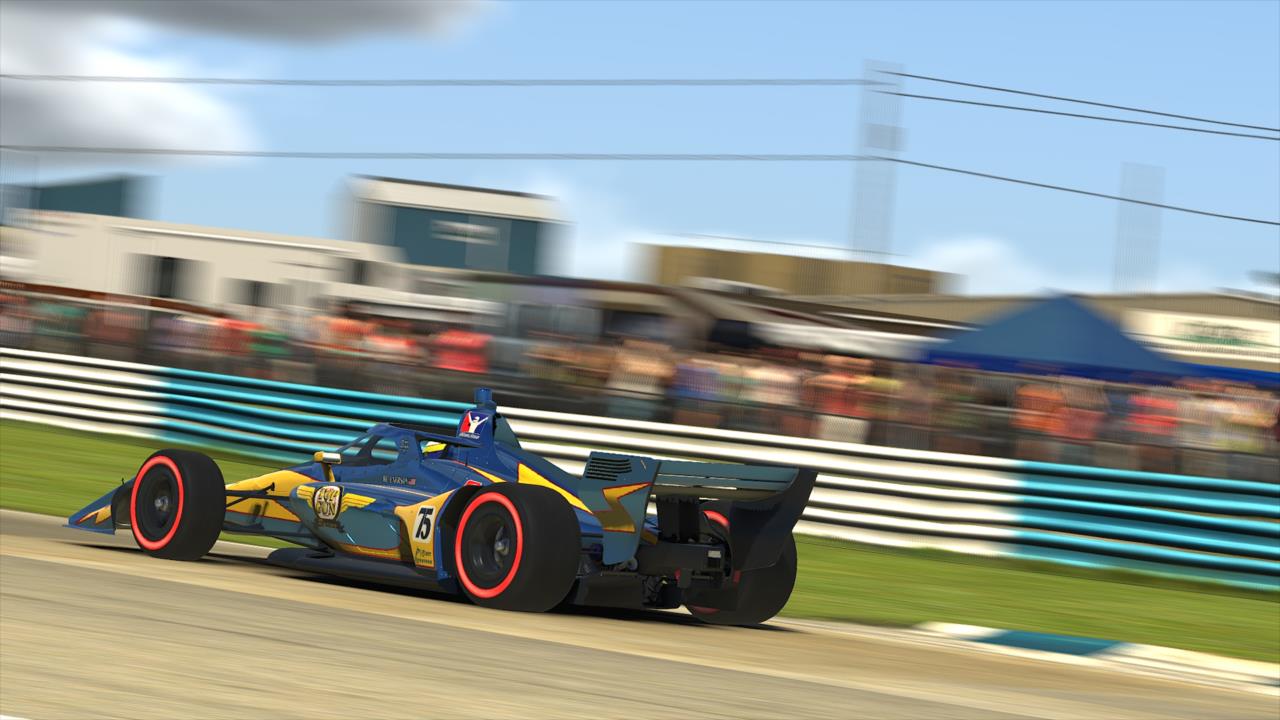 RC Enerson on course during Race 3 of the INDYCAR iRacing Challenge Season 2 at the virtual Sebring International Raceway -- Photo by:  Photo Courtesy of iRacing